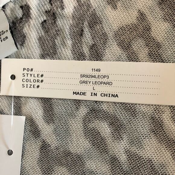 NWT Sweet Romeo leopard print jersey knit open cardigan size Large - Picture 8 of 8